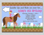 Horseback Riding Birthday Invitation Western Horse Birthday Party Invitations Printable Il_170x135