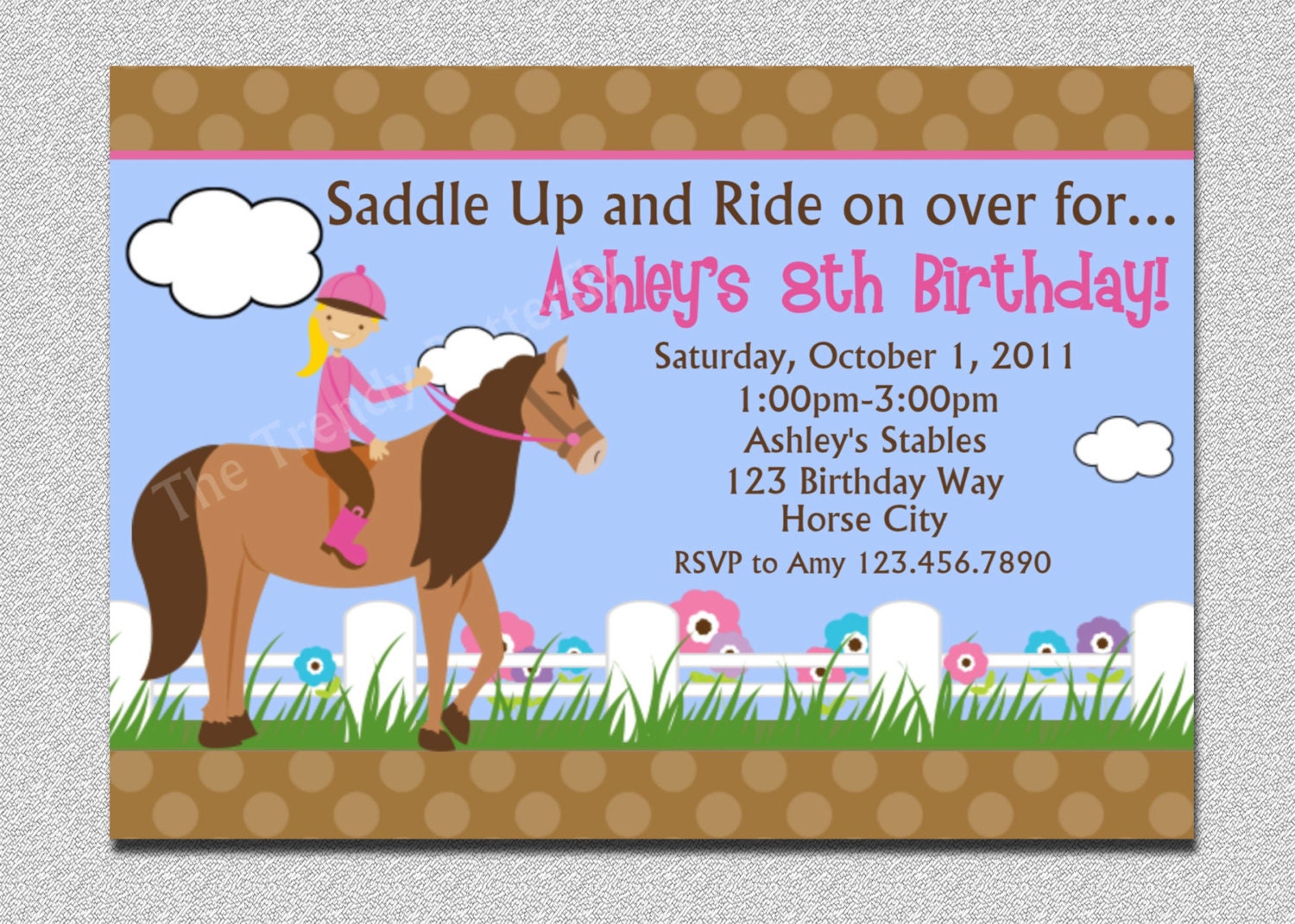 Horseback Riding Birthday Invitation Western Horse Birthday Party Invitations Printable Il_570xn
