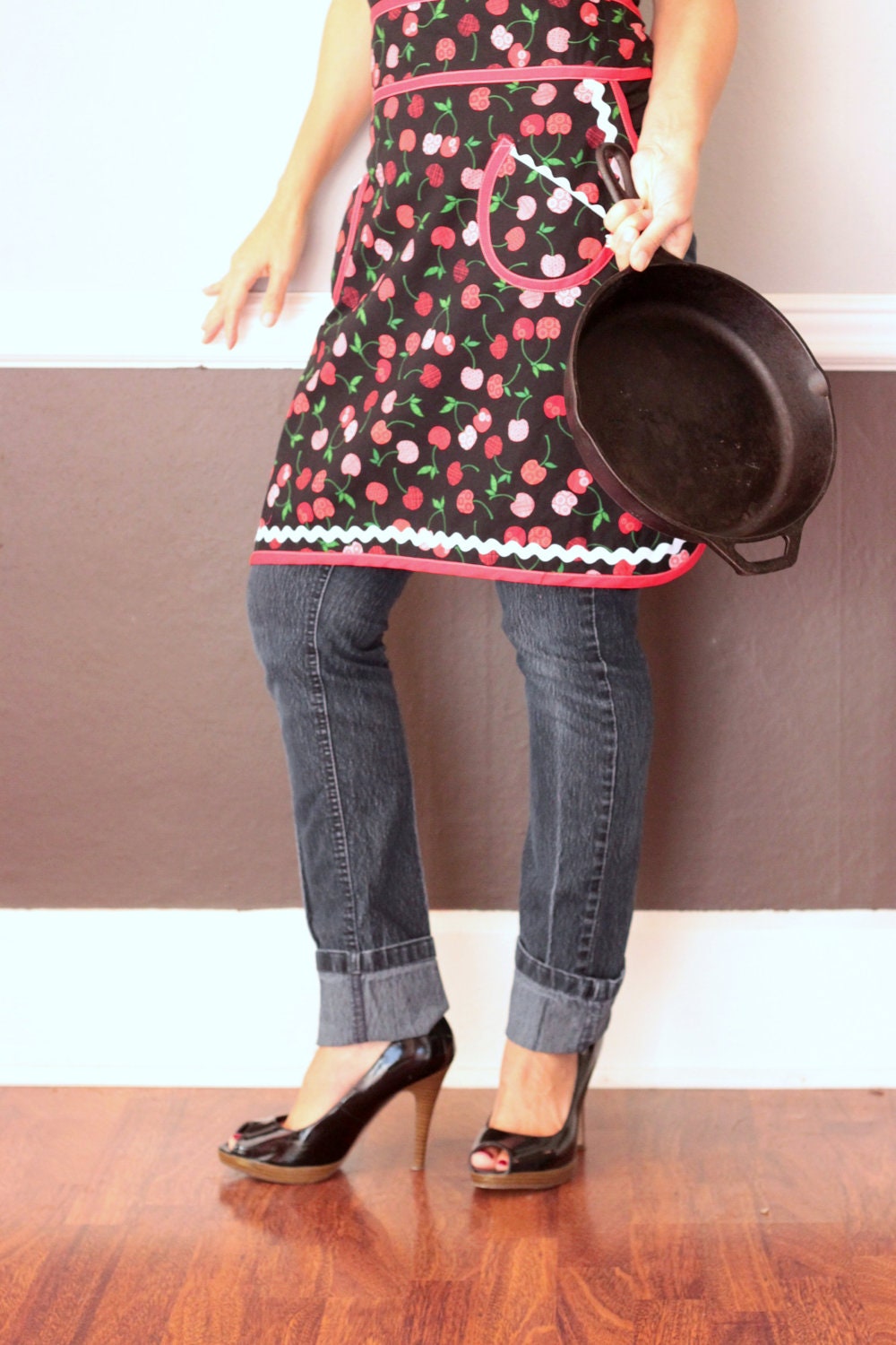 Apron Woman's Cherry Pie Penelope  Vintage Inspired Apron
