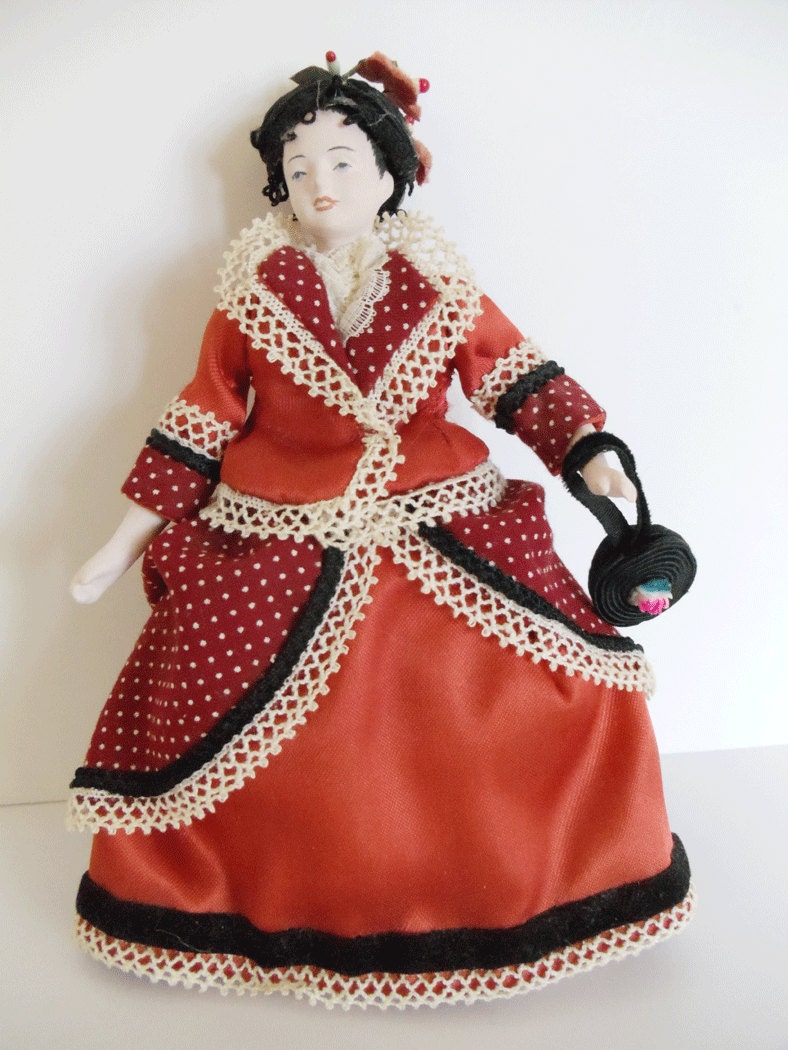 Vintage 1800s Fashion Doll - Ann Decker Reproduction - Bisque - Excellent Condition