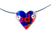 Women Jewelry Red Bull Recycled Soda Can Women Gift Handmade Heart Upcycled Aluminum Can Necklace - N51