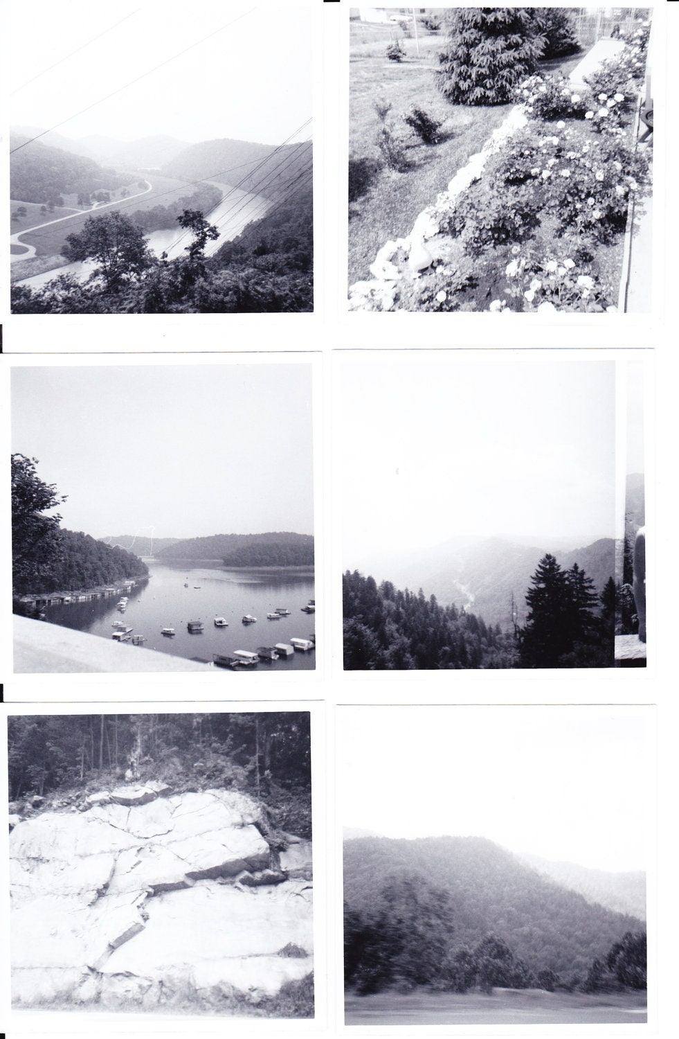 Vintage Black and White Photos - 1940s, 1950s - Mountains, Ocean, Palm Trees, Boats - Lot of 18