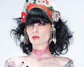 Miyu Decay OOAK Vintage Kimono Kokoshnik Headdress