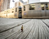 Morning Commute on the Chicago "L"  (8x12)