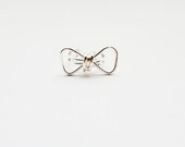 Ear Cuff Silver Bow Geometric Ear Wrap Earcuff