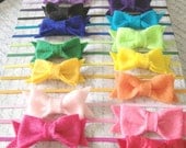 FELT BOW Headbands or Hair Clips - Set of 5 - Choose Your Colors - Mix or Match - 100% Eco Felt - Choose Your Mounting