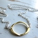Cirkel - gold vermeil circlet on a sterling silver chain