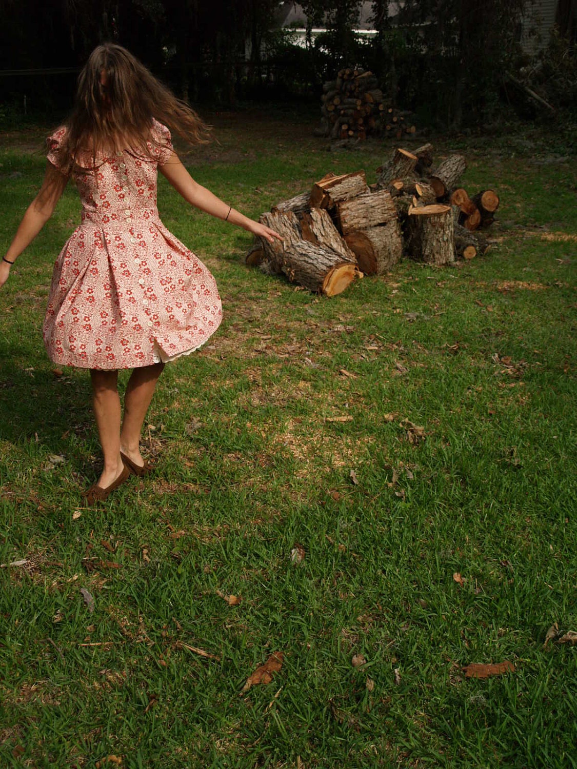 Floral print button down  peter pan collar dress with cap sleeves, pockets, and attached petticoat- made to your size