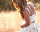 Cotton Honey Tie Back In Natural Cotton Floor Length High Waist Skirt and crop Top
