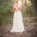 Bohemian Tie Back Chiffon Wedding Dress-Tullin