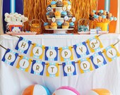Surfs Up Birthday Decorations Printable Party Package by 505 Design Paperie
