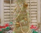 VIntage Ornament Topiary "LITTLE ANGEL" on Silverplate Cookie Plate