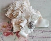 Slip-and-Slide Headband and Clip Set - Vintage wedding piece
