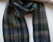 Handwoven Wool/Cotton/Tencel Check Scarf