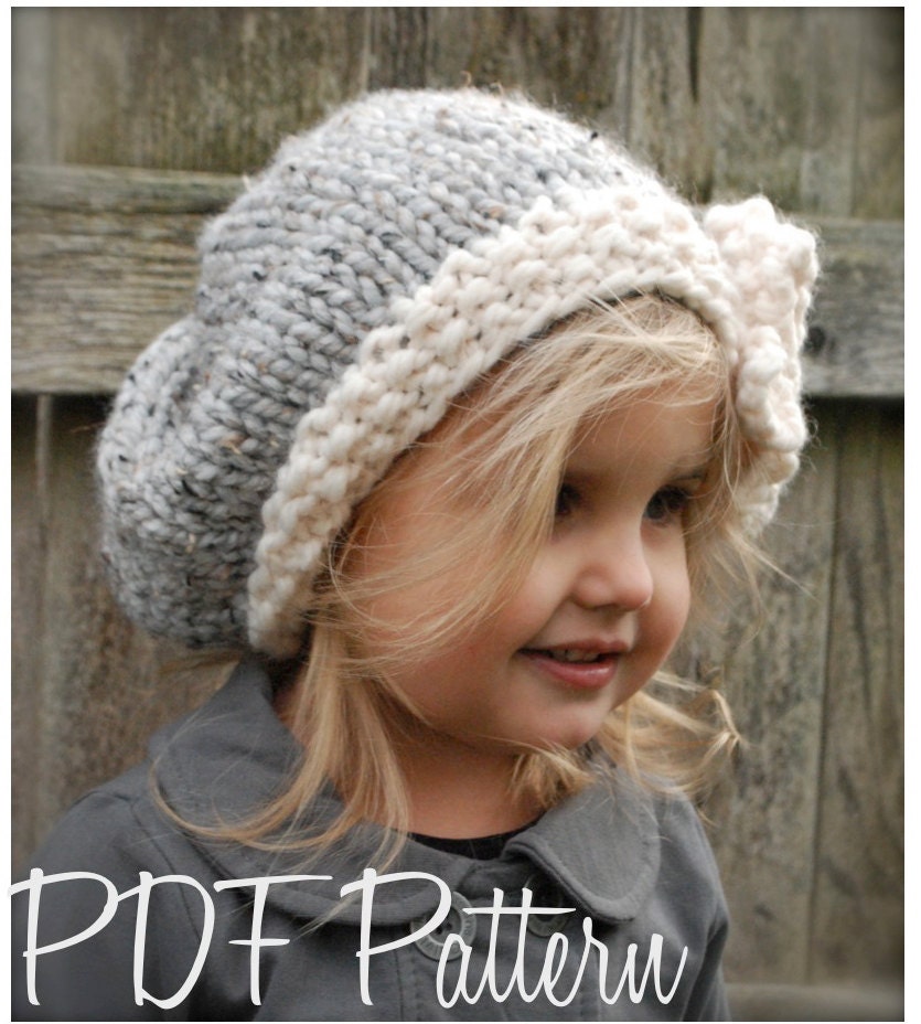Knitting PATTERN-The Vivian Slouchy (Toddler, Child, Adult sizes)