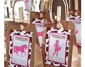 Cowgirl Party Favor Bag Tag DIGITAL FILE 4x6 Jpeg Digital File Personalized Il_170x135