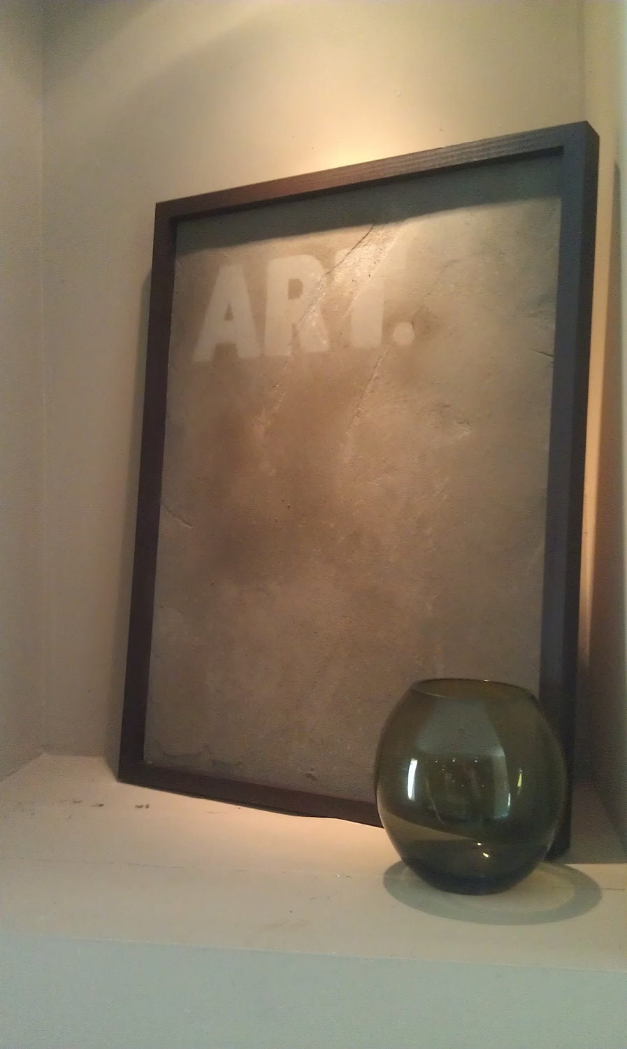 Light weight Concrete Wall Art with Custom Text.