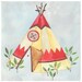 Crossed Arrows Tepee 8x8 Print