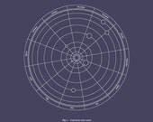 Solar system print - 12x12" planet alignment diagram