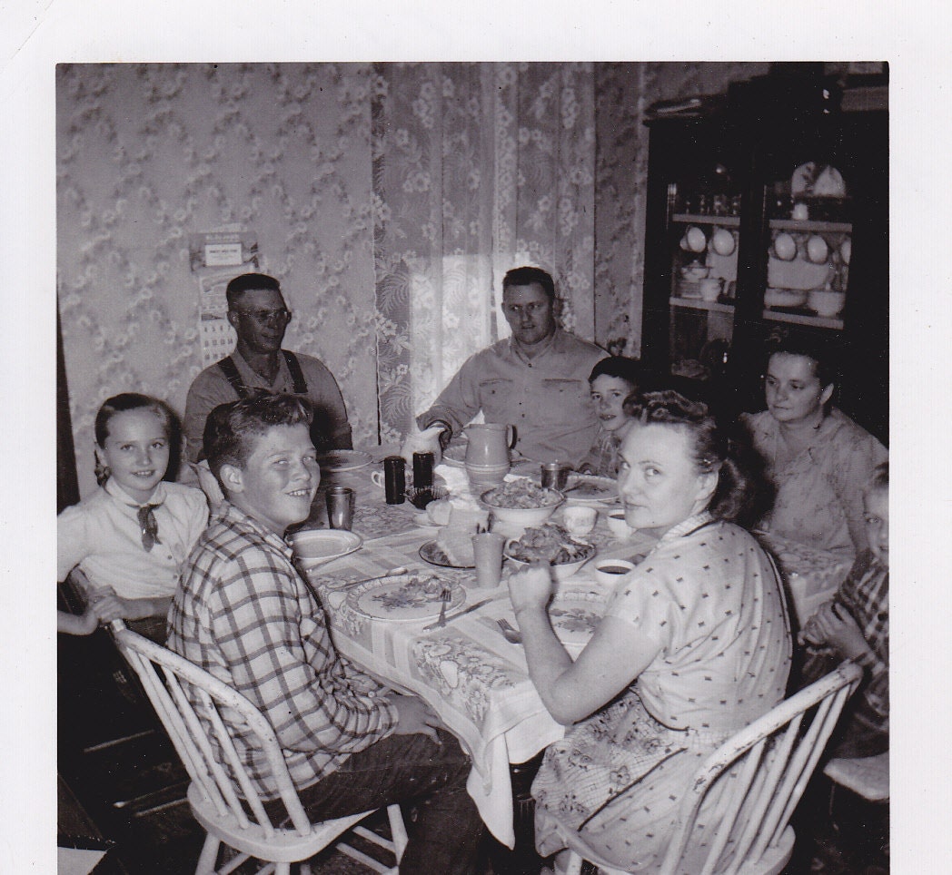 Fitch's Dinning Room- Supper Time- 1950s Vintage Photograph