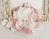 Wedding Hair Flower, Blush, Pink, Wedding, Pearl Hair Flower, Bridal Hair Flower, Headpiece, Hair Accessories