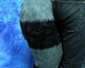 Jumbo Grey/Black Faux Fur RACCOON Tail - Fursuit - Cosplay - Costume
