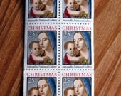 Vintage 1990 Christmas stamp booklet: Antonello artwork, mint condition