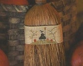 cross stitch pattern : broom hllda with thy needle & thread halloween counted cross stitch diy