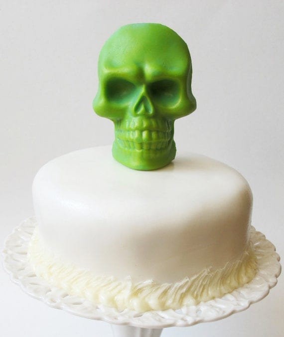 1 Chocolate Skull: Zombie Green Il_570xn