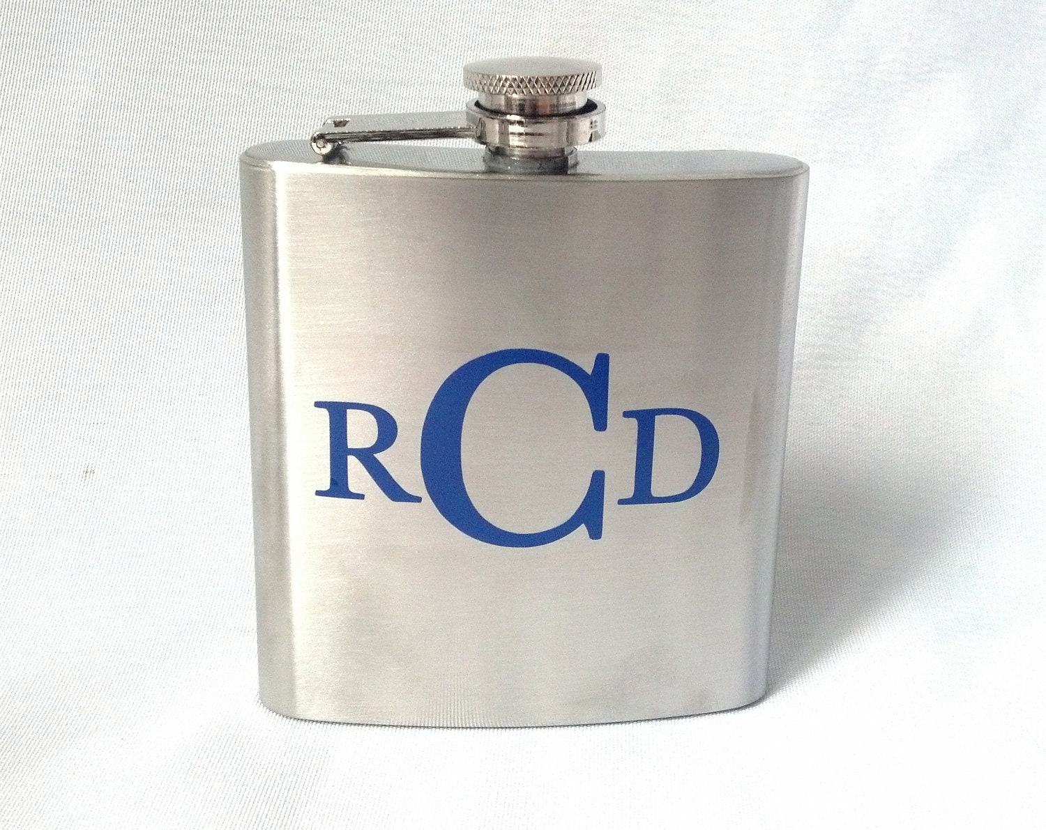 Monogram Groomsman flask, 6 ounce, stainless steel personalized flask.  Groomsmen and Best Man gift