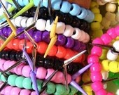 Kawaii Spiked Kandi- Fabulously Sweet Kandy Bracelets- 6 pcs