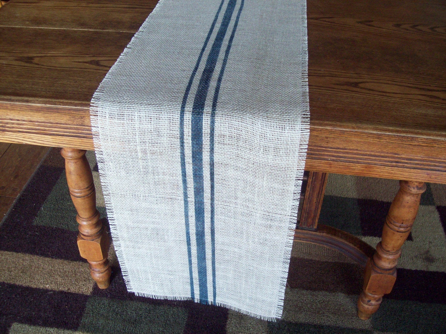 Burlap Table Runner 12 x 84 - Other Colors Available - Beach Table Runner - Farmhouse Table Runner