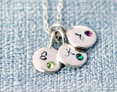 Initial Necklace - Birthstone Necklace - Personalized Necklace - Custom Mommy Necklace - Charm Necklace - Mothers Day Present