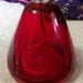 RARE Vintage Hand Blown Ruby Red Art Glass Oil Lamp burns Regular or Scented Oils Only 12 USD
