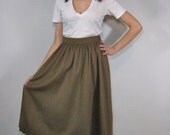 vintage 80s 90s YVES SAINT LAURENT felted skirt, small