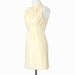 60s Vintage Dress Mod Cream White High Collar Mini XSmall