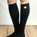 Lacey Fan IOWA HAWKEYES Boot Socks cable knit boot sock with lace and school logo - Collegiate boot socks (Item no.12-6)