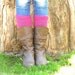Pink Short Square Knit Boot Cuffs. Short Leg Warmers. Crochet Boot Cuffs. Cyber Monday Etsy Sale
