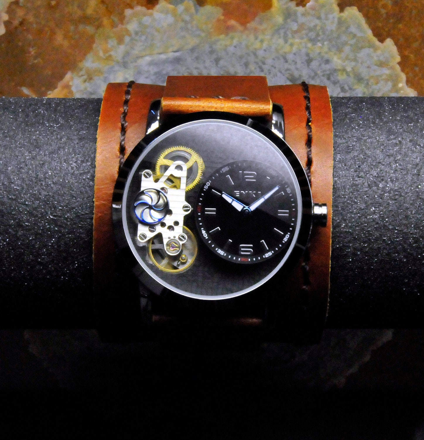 Men's Open Heart Automatic Watch -  SALE  - Worldwide Shipping - Steampunk Watch - USA Hand Made