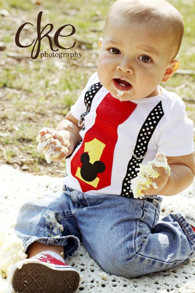 Mickey Mouse Birthday Tie and Suspenders Onesie for Baby Boy First Birthday Disney Clothing Birthday Party Little Man Tie Outfit