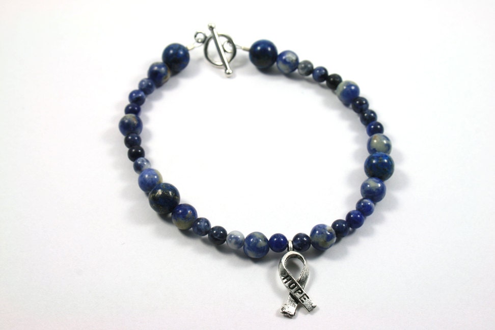 Stop Bullying Awareness Gemstone Bracelet