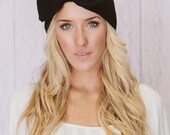 Black Knitted Bow Headband Knitted Head Band Ear Warmer with Large Oversized Knitted Bow BEST SELLER Fashion Accessory