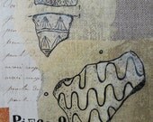 Artefact 9 - Original collage on canvas.