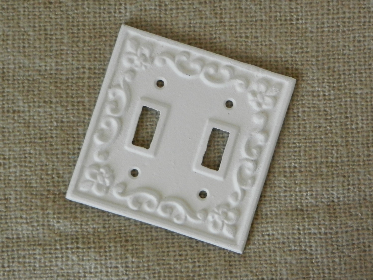 cast iron light switch cover - double switchplate