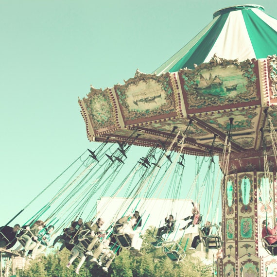 SALE, Carnival photography, ferris wheel photography, carousel Photography, Nursery art, Nursery Decor, nursery prints, mint, art, print,