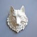 Faux Taxidermy Full Size Wolf Head Wall Decor: Willem the Wolf