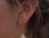 Wire Drop Stone Bridesmaid Earrings
