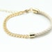 Arm candy - mini Half and Half: Gold chunky chain and White silk Bracelet