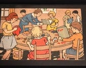 Teacher knows best- 1930s framed illustration