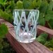 Handmade Tealight/Votive Holder, Blue Jeweled & Glittered, Glass Holder